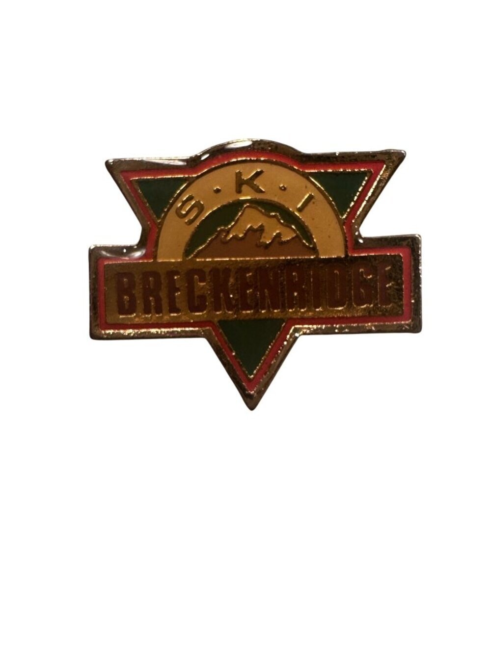 Breckenridge SKI Resort Colorado Brooch Mountain Pin Vintage Vacation Souvenir